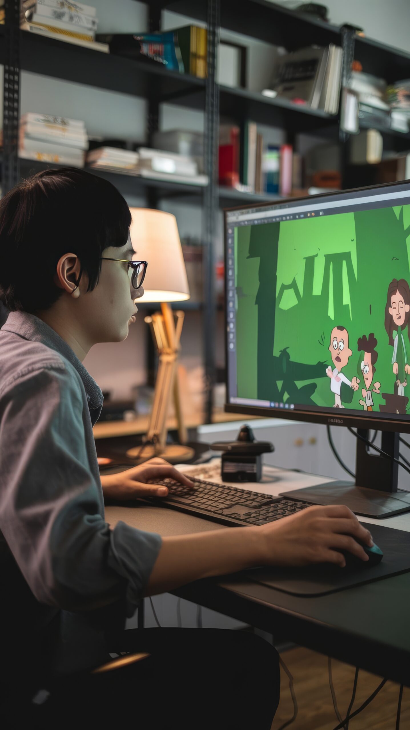 person-working-animation-porject